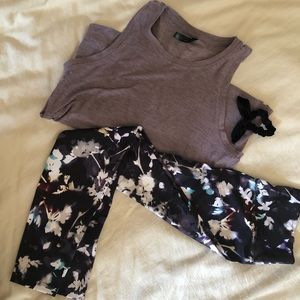 Nike Black Floral Leggings